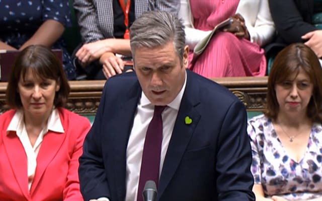<p>Keir Starmer said Sunak had a keen interest in the mortgage market in California, and that he was too removed in his helicopter from the lived experience of those on the ground</p>